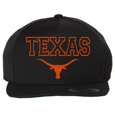 Texas State Tx Vintage Bull Head Proud Texans Wool Snapback Cap