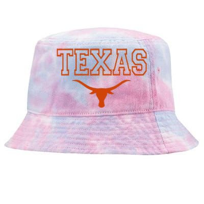 Texas State Tx Vintage Bull Head Proud Texans Tie-Dyed Bucket Hat