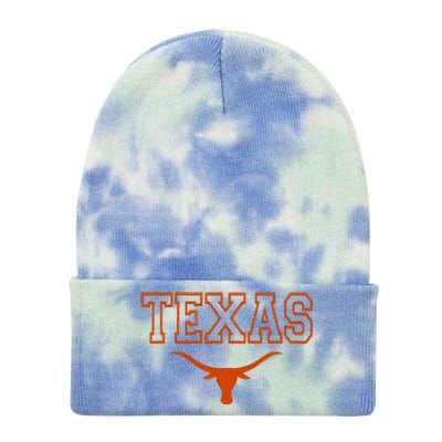 Texas State Tx Vintage Bull Head Proud Texans Tie Dye 12in Knit Beanie