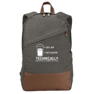 Teacher Scientific Technically The Glass Is Completely Full Cotton Canvas Backpack