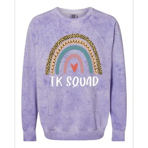 TK Squad Transitional Kindergarten Teacher Back To School Colorblast Crewneck Sweatshirt