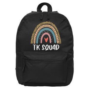 TK Squad Transitional Kindergarten Teacher Back To School 16 in Basic Backpack