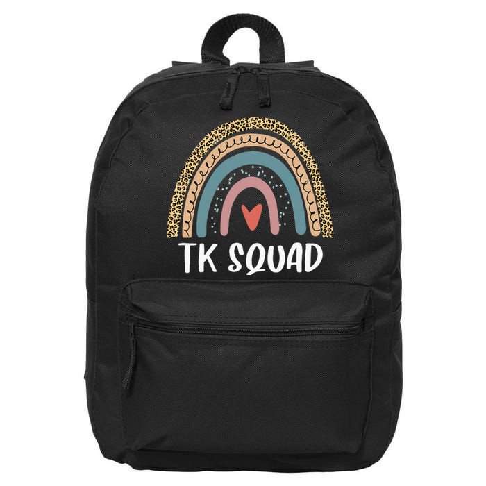 TK Squad Transitional Kindergarten Teacher Back To School 16 in Basic Backpack