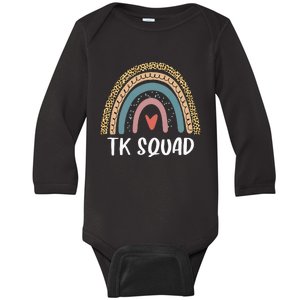 TK Squad Transitional Kindergarten Teacher Back To School Baby Long Sleeve Bodysuit