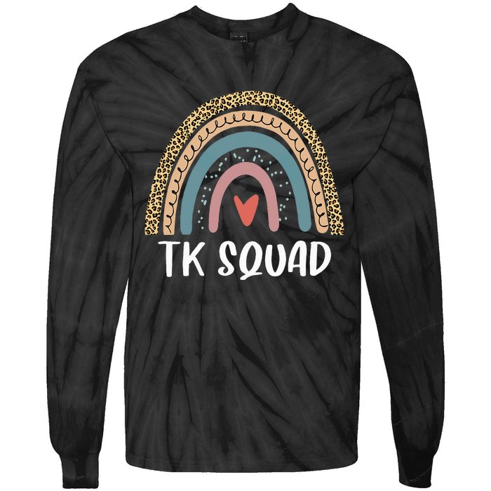 TK Squad Transitional Kindergarten Teacher Back To School Tie-Dye Long Sleeve Shirt