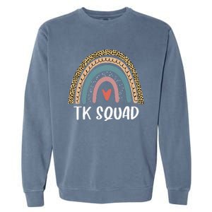 TK Squad Transitional Kindergarten Teacher Back To School Garment-Dyed Sweatshirt