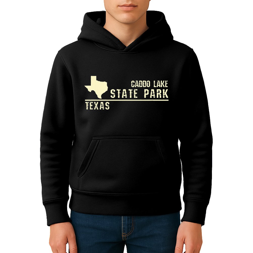Tx Souvenir Texas Caddo Lake State Park Kids Hoodie