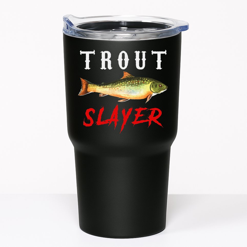 Trout Slayer Trout Fishing For Anlgers Tumbler