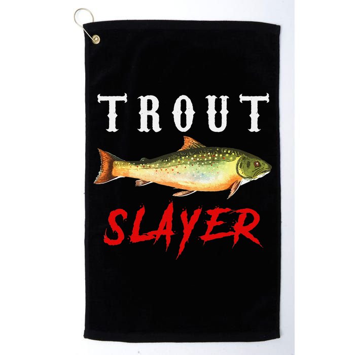 Trout Slayer Trout Fishing For Anlgers Golf Towel