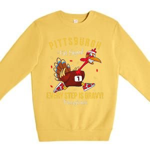 Trot Squad Turkey Thanksgiving 2024 Pennsylvania Pittsburgh Premium Crewneck Sweatshirt