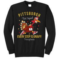 Trot Squad Turkey Thanksgiving 2024 Pennsylvania Pittsburgh Tall Sweatshirt