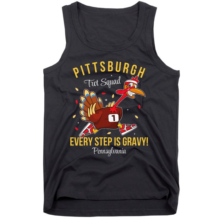 Trot Squad Turkey Thanksgiving 2024 Pennsylvania Pittsburgh Tank Top