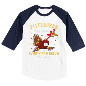 Trot Squad Turkey Thanksgiving 2024 Pennsylvania Pittsburgh Baseball Sleeve Shirt