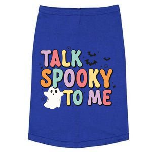 Talk Spooky To Me Groovy Halloween Retro Gift Doggie Tank