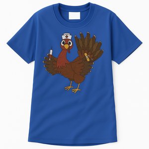 Thanksgiving Scrub Tops Turkey Nurse Holiday Nursing Gift Tall T-Shirt