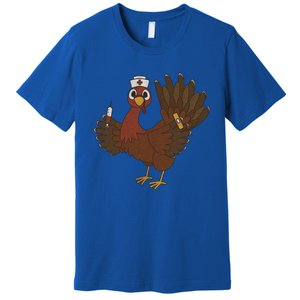 Thanksgiving Scrub Tops Turkey Nurse Holiday Nursing Gift Premium T-Shirt