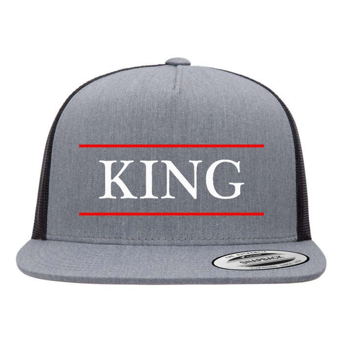 That Says The Word King On It Flat Bill Trucker Hat