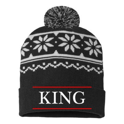 That Says The Word King On It USA-Made Snowflake Beanie