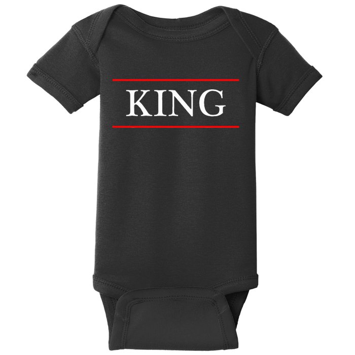 That Says The Word King On It Baby Bodysuit