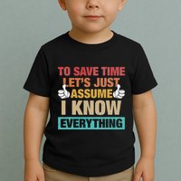 To Save Time LetS Just Assume I Know Everything Toddler T-Shirt