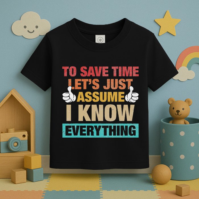 To Save Time LetS Just Assume I Know Everything Toddler T-Shirt
