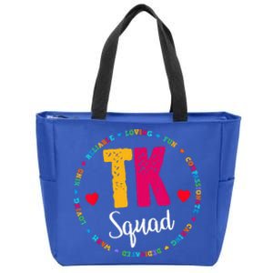 TK Squad Tee Transitional Kindergarten Teacher Team Crew Zip Tote Bag