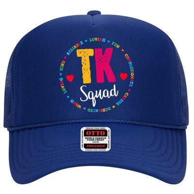 TK Squad Tee Transitional Kindergarten Teacher Team Crew High Crown Mesh Back Trucker Hat