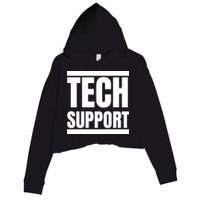 Tech Support Crop Fleece Hoodie