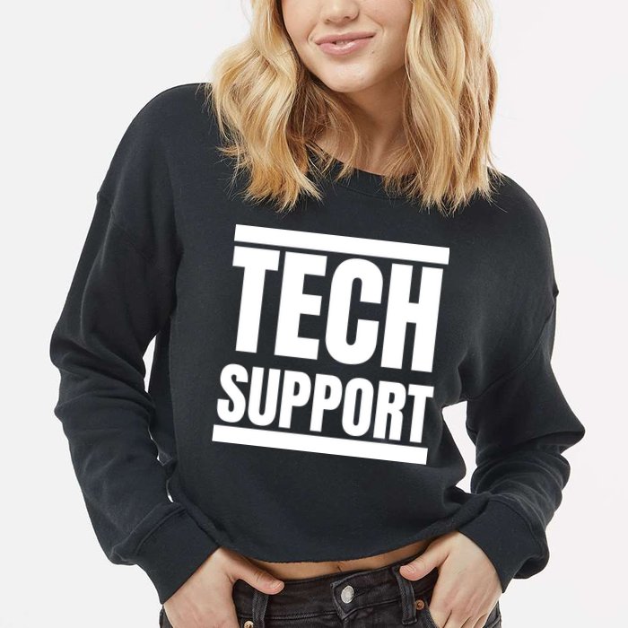 Tech Support Cropped Pullover Crew