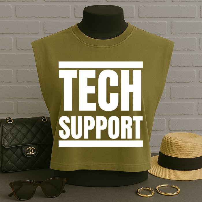 Tech Support Garment-Dyed Women's Muscle Tee