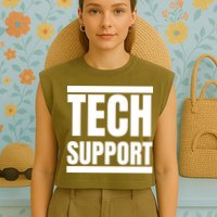 Tech Support Garment-Dyed Women's Muscle Tee
