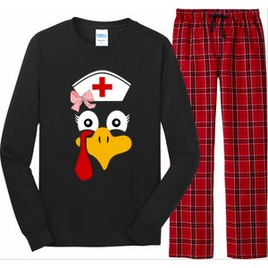 Thanksgiving Scrub Tops Turkey Nurse Nursing Cool Gift Long Sleeve Pajama Set