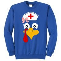 Thanksgiving Scrub Tops Turkey Nurse Nursing Cool Gift Tall Sweatshirt