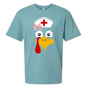 Thanksgiving Scrub Tops Turkey Nurse Nursing Cool Gift Sueded Cloud Jersey T-Shirt