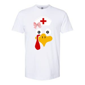 Thanksgiving Scrub Tops Turkey Nurse Nursing Cool Gift Softstyle CVC T-Shirt