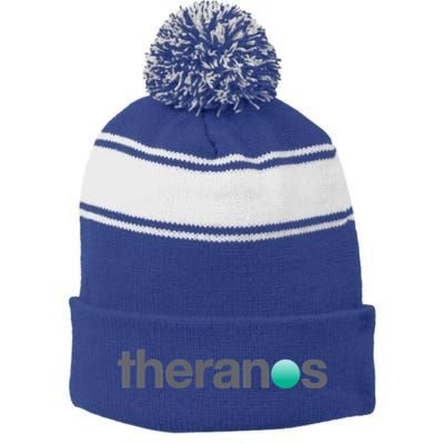 Theranos Swag Stripe Pom Pom Beanie