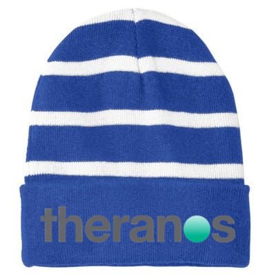 Theranos Swag Striped Beanie with Solid Band