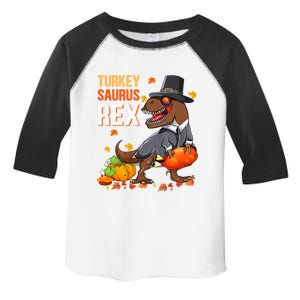 Turkey Saurus T Rex Pilgrim Dinosaur Thanksgiving Gift Toddler Fine Jersey T-Shirt