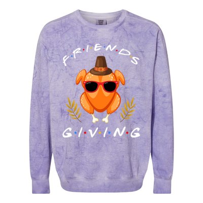 Turkey Squad Team Thanksgiving Friend Meaningful Gift Colorblast Crewneck Sweatshirt