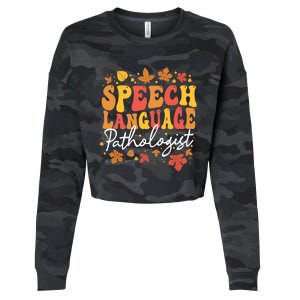 Thanksgiving Speech Therapy Fall Speech Language Pathologist Cropped Pullover Crew