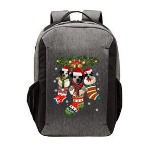 Three Shih Tzu In Sock Christmas Santa Xcute Giftmas Dog Funny Gift Vector Backpack