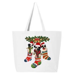 Three Shih Tzu In Sock Christmas Santa Xcute Giftmas Dog Funny Gift 25L Jumbo Tote