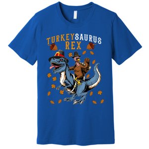 Turkey Saurus Tcute Giftrex Thanksgiving Dinosaur Costume Boys Gift Premium T-Shirt