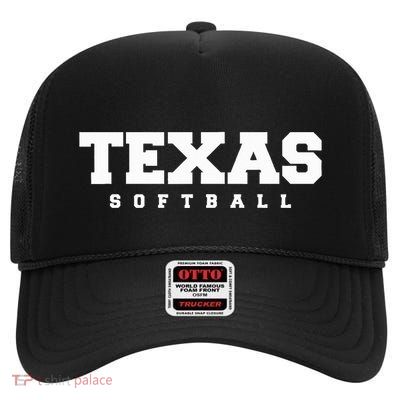 Texas Softball High Crown Mesh Back Trucker Hat
