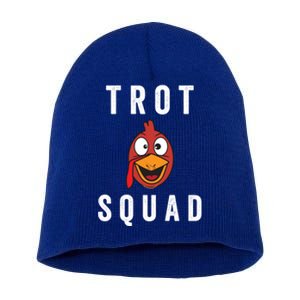 Trot Squad Thanksgiving Day Funny Turkey Face Running Funny Gift Cool Gift Short Acrylic Beanie