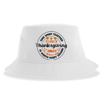 Time Spent Together Family Is Worth Every Second Thanksgiving Sustainable Bucket Hat