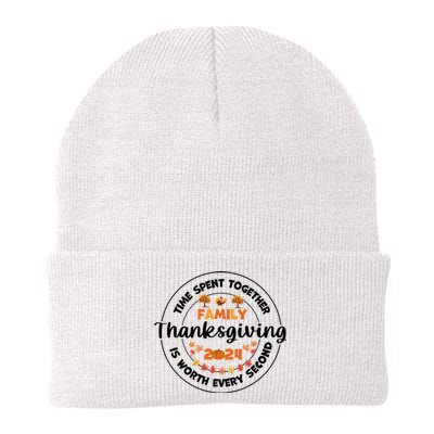 Time Spent Together Family Is Worth Every Second Thanksgiving Knit Cap Winter Beanie