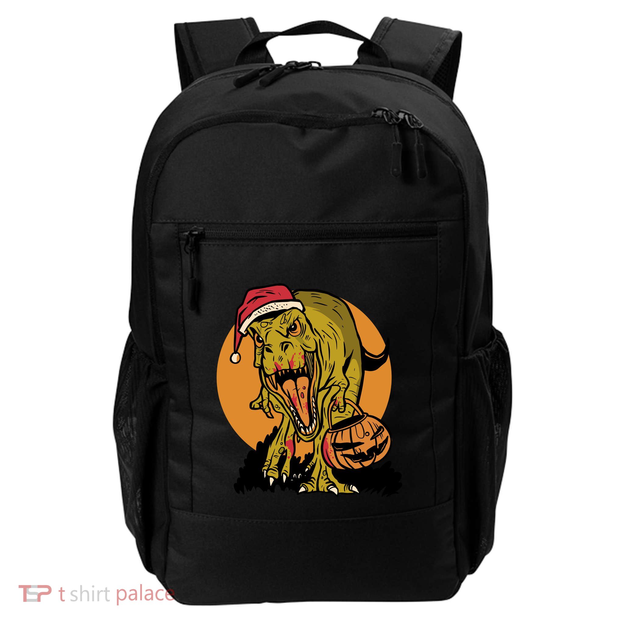 TRex Santa Trick Or Treating Halloween Funny Backpack