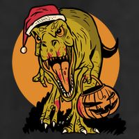 TRex Santa Trick Or Treating Halloween Funny Adult Drive Performance Visor