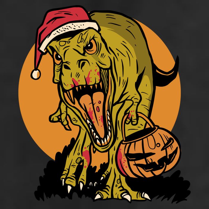 TRex Santa Trick Or Treating Halloween Funny Adult Drive Performance Visor